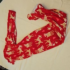 Carter's 4 t fleece footed reindeer pajamas